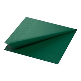 Duni Cellulose Napkins Hunter Green 33 x 33 cm 3-Ply 1/4 Fold Pack of 250