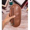 Marc Peter® Vintage Leather Pencil Case with YKK Zip, Pencil