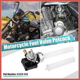 ACROPIX Motorcycle Fuel Valve Petcock with Male Thread 61338-94D for Harley FXST FLST FXD FLT for 1340cc for Harley Vacuumed Petcock Valve Switch Gas Fuel Shut Off Valve Car Parts