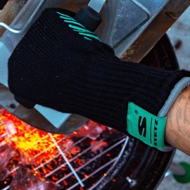 STETZ - BBQ Super-Gloves Silicone Non-Slip for BBQ, Aramid Fiber Fabric, Heat Resistant