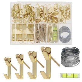 Picture Hanging Wire Kit D Rings Picture Hardware with Screws 10Ft Picture Wire Hanging Frame Hangers with Sawtooth Hardware Heavy Duty Picture Hangers for Pictures, Clocks, Mirrors