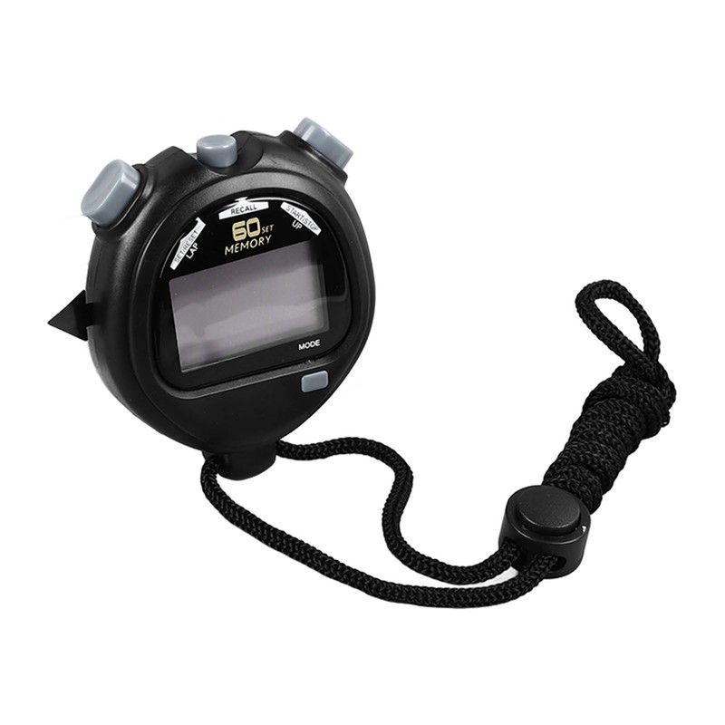 Stopwatch Timer 3 Rows and 60 Channels Larger Display Black