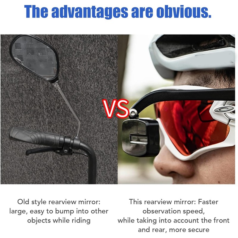 Espejo para Casco de Bicicleta, Espejo Retrovisor para Casco de