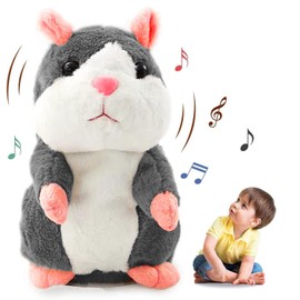 Talking Hamster Toy, Talking Hamster Repeated, Talking Plush Toy, Electronic, Mouse Children's Soft Toy, Funny Children's Stuffed Toy, Plush Hamster, Record Toy, Interactive for Baby Kids