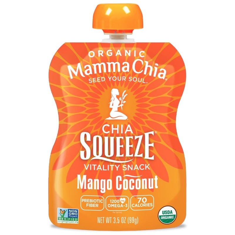 Mamma Chia Squeeze 5 variety (10 pack) Wild Raspberry,Green Magic,Blackberry