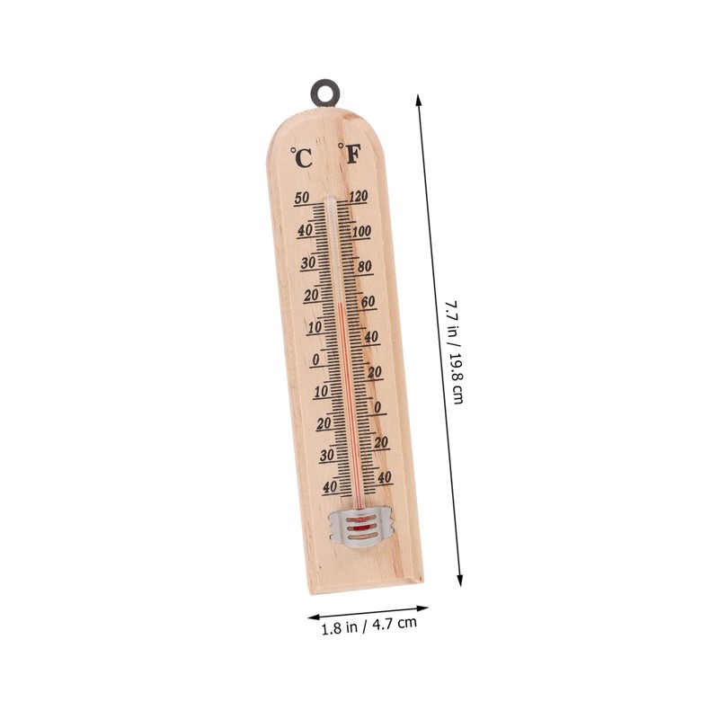 CAXUSD Professional Wall Thermometer Pcs Wooden Room Thermometers Accurate Temperature