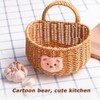 2 Pack Storage Basket,Bear Pattern Basket,Imitation Rattan Storage Container,Hanging Basket,Onion