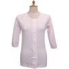 Women's 3/4 Sleeve Gentle and Comfortable One-touch Undershirt (Peach ,