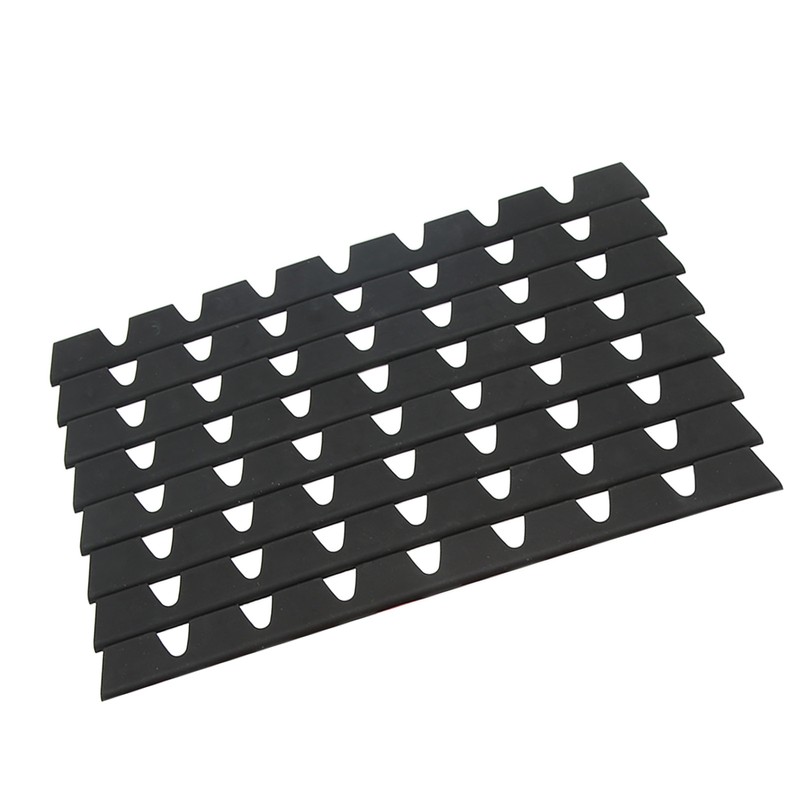 8pcs Front Bumper Scrape Guard Set Rubber Black Universal Bumper