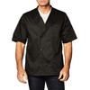 Chef Code Men's Short Sleeve Unisex Classic Chef Coat, Black,