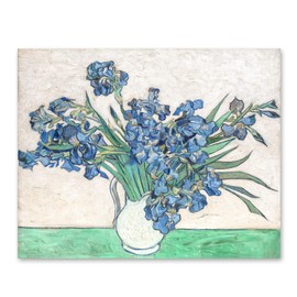 Iris Still Life Print - Van Gogh Flower Art, Vintage Summer Botanical Decor - Unframed