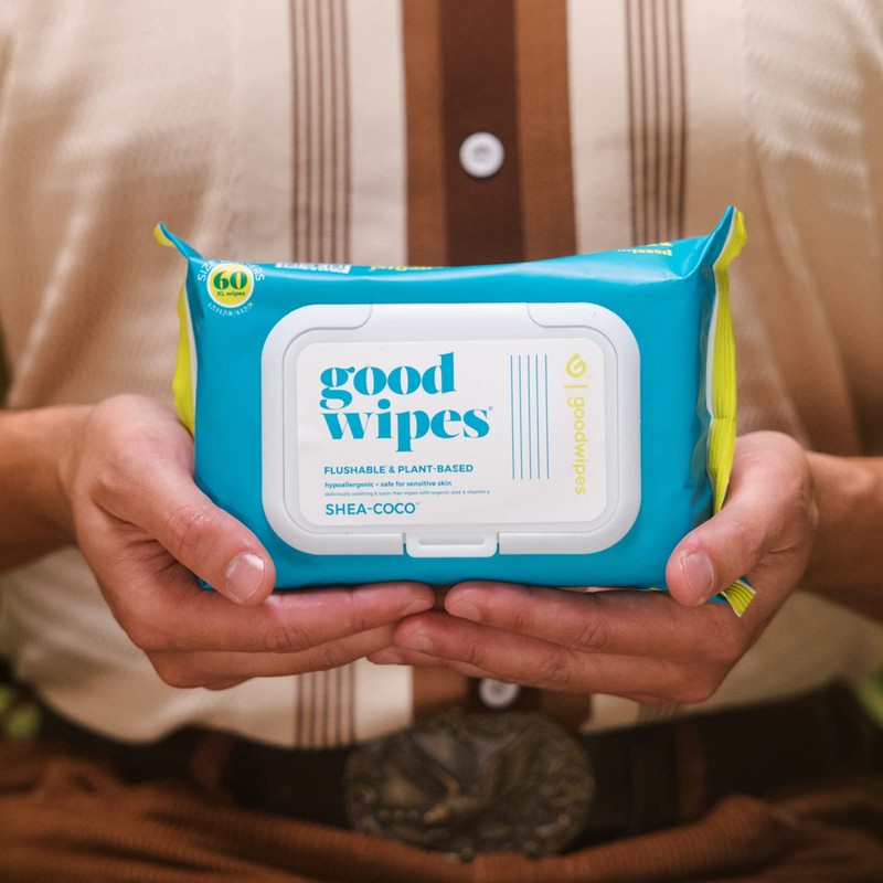 Goodwipes Flushable Butt Wipes Made with Vitamin E & Aloe