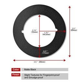 MOSECYOU Door Knob Plates Round Version, Matte Black, Thick, Door Reinforcement Plate, Scar Plates for Door Knob/Deadbolt, Door Handle Cover Filler Fixing Repair Backplate (2 Pcs, Matte Black)