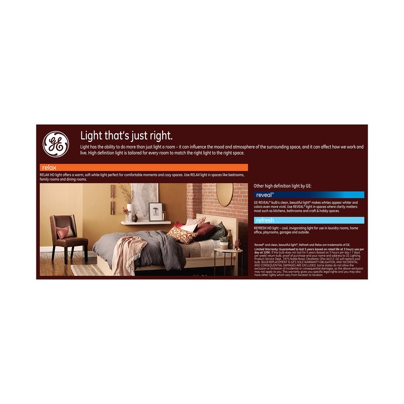 GE Lighting Relax LED Indoor Floodlight Bulb, 8 Watts (65