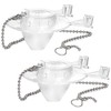Toilet Flapper Replacement Compatible with Gerber 99-647 2 Pack, 2 InchToilet Flapper with Stainless Chain and Hook - Easy to Install