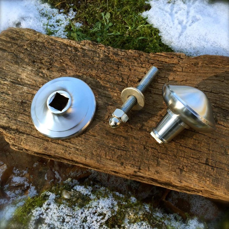 Antikas - Door knob with safety rosette – chrome matt