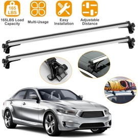 Universal Roof Rack Cross Bars, Upgraded 47.24in Adjustable Top Roof Rack Cross Bar Cargo Carrier Aluminum Crossbar Rack w/ 165LBS Capacity Fit for Most Vehicle Wagon Car Without Roof Side Rail