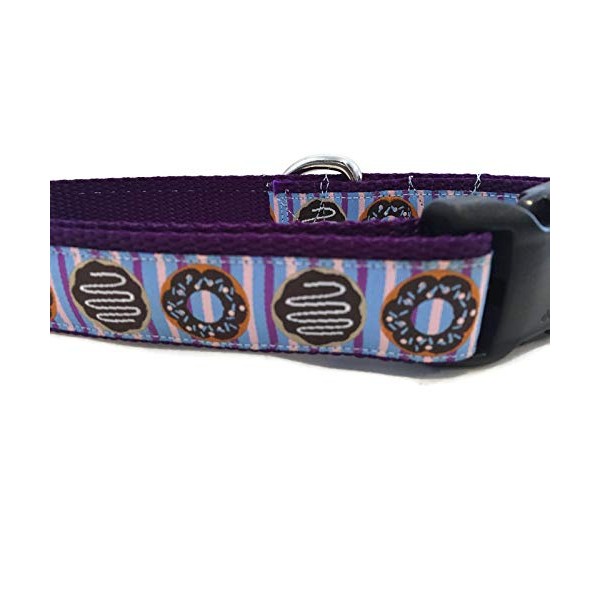 Donut Dog Collar, 1 inch Wide, Nylon, Side Release Buckle,