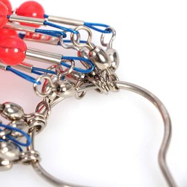 TOMTO 12pcs Fishing Wire Trace Leader Rigs Balances Stainless Steel Fishing Rig Fishing Rig Fishing Leader Swivel Snap Beads High Strength Fishing Wire (Blue 2 Arms)