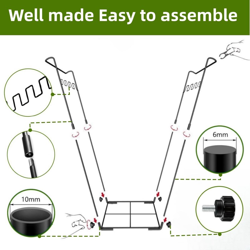 Garden Trash Bag Holder - Outdoor Leaf Bag Support Stand