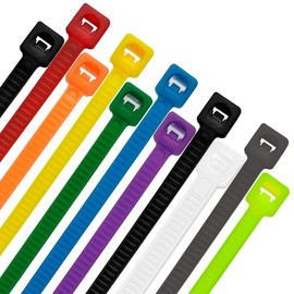 Alopuxi 8 Inch 1000pcs Colored Zip Ties 20lb Strength, Multi-Purpose Cable Ties