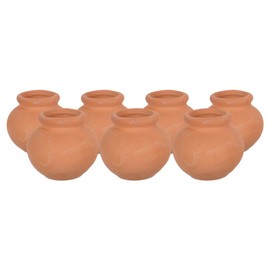 VICASKY Mini Macetas De Arcilla 7 Piezas De Maceta De Terracota Macetas De Barro Hechas a Mano 7 Piezas, Mini Macetas De Terracota para Suculentas, DecoracióN De Plantas En Miniatura