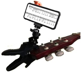 Multi-Purpose use - Guitar Ukulele Smartphone Mount Holder/Guitar Headstock Cell Phone Clamp Clips Mount for Cell Phones Smartphones and Action Cameras for Landscape Filming