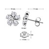 Quiges Earrings 925 Silver Stud Earrings Set Star Shape with