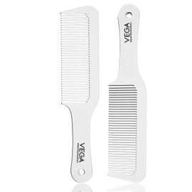 VEGA PROFESSIONAL Clipper Comb for Salon with Anti-Static, Hair Cutting Combs Great for Barbering and Styling, White (VPPCC-01)