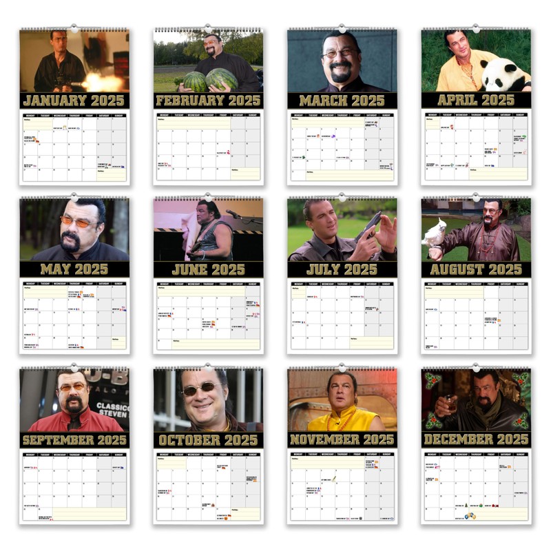 The Calendar King // Steven Seagal - A4 Size 2025