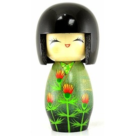 Safflower Kokeshi Doll 5.25 Inch