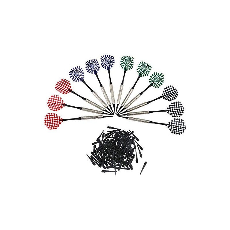 F Season Pack of 12 Plastic Tip Dart Flights, 100