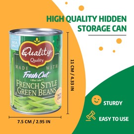 BarGifts Hidden Safe Can Diversion Safe Fake Can with Hidden Compartment, Hidden Storage Keeps for Valuables, Cash, Keys, and Jewelry- Beans