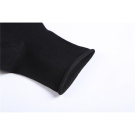 EABERN Women's Ultra Thin Cotton Dress Socks,Summer Lightweight Roll Top Casual Crew Socks 6 Pairs-blackSM