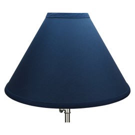 FenchelShades.com Lampshade 4" Top Diameter x 13" Bottom Diameter x 9" Slant Height with Washer (Spider) Attachment for Lamps with a Harp (Navy)