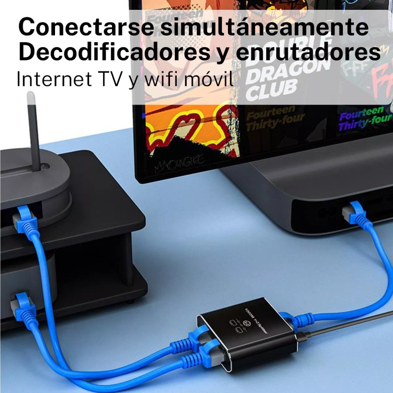 Gomia Divisor De Red Gigabit Rj45 Puerto De Red 1