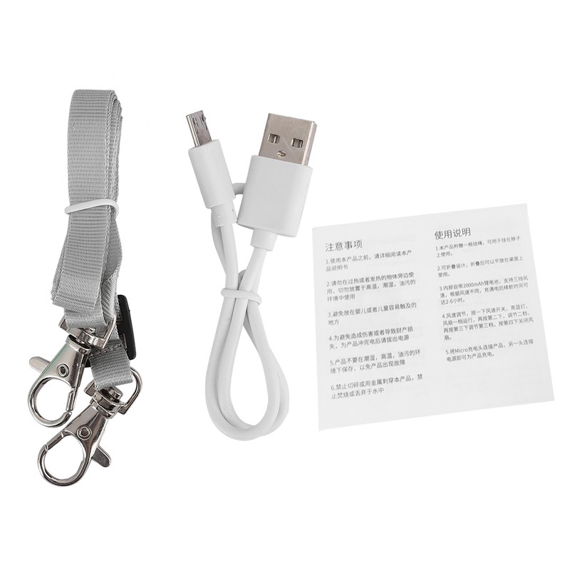 Lanyard USB Fan Handheld Charging Small Mini Portable Office Desk
