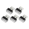 X AUTOHAUX 5pcs White USB LED Night Light Car Interior