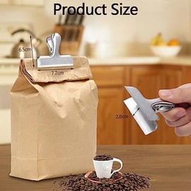 20 Piezas Clips de Metal para Bolsas de Alimentos, Pinzas de Acero Inoxidable para Cerrar Bolsas de Chip