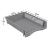 Lesbin 6-Pack Gray Plastic Stackable Paper Letter Tray