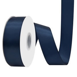 BVIEAKD Navy Blue Satin Ribbon 1-1/2" X 50 Yards Solid Color Double Faced Ribbons Perfect for Crafts Wedding Decor Bow Making Arts Sewing and More