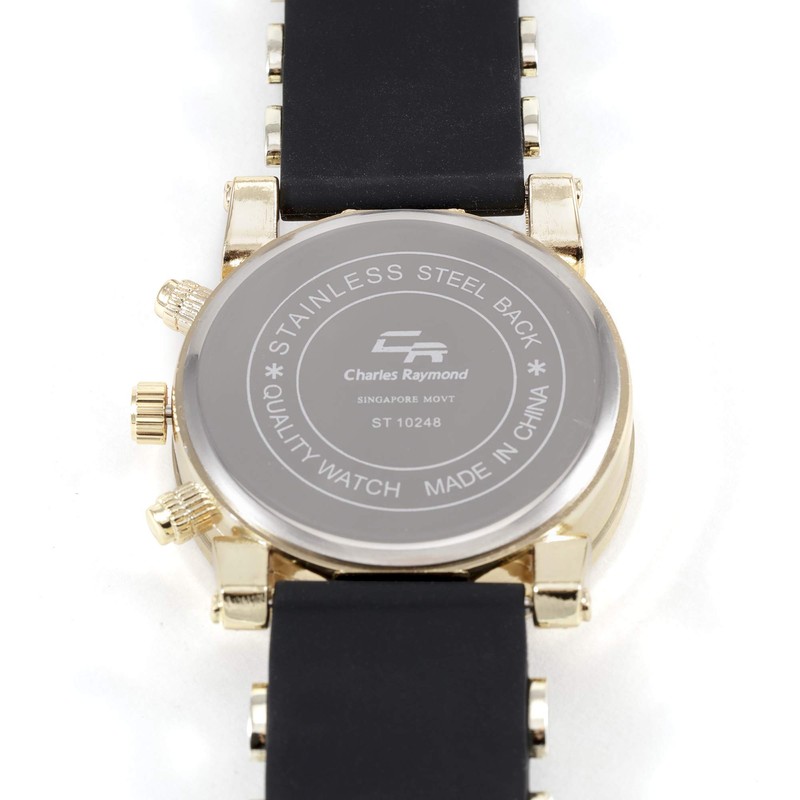 Charles Raymond Iced Oversized Hip Hop Bullet Rubber Band Mens