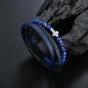 Raymard Mens Tiger Eye Black Obsidian Lava Rock Lapis Lazuli