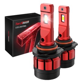 Torchbeam 9005/HB3 Fog Light Bulbs, Super Bright Light Bulbs with Fan, Non-polarity Plug and Play, Pack of 2