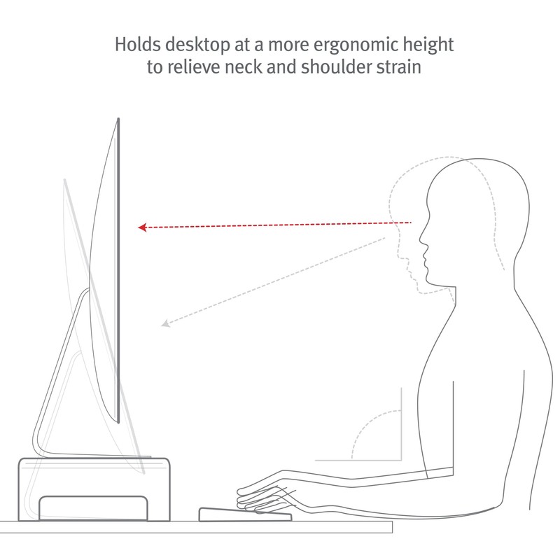 Twelve South Curve Riser Monitor Stand | Ergonomic Desktop Stand