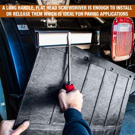 Buyers Products 8591100 Stainless Steel Mud Flap Clamps, 4 Dump/Work Truck Mud Flap Hanger for Protection and to Secure Mud Flaps, Hardware Included, Handles 1/4" - 1/2" Polymer & Rubber Mudflaps