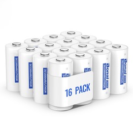 BONAI CR123A Batteries 3v Lithium Battery High Capacity CR123 CR17345 16PC for Flashlight and Security Device Non-Rechargeable