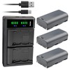 Kastar 3-Pack Battery and LTD2 USB Charger Compatible with KERATETY