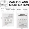 MAKERELE 1/2 NPT Nylon Cable Strain Relief, Waterproof IP68 6-12mm
