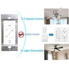Nexete Ceiling Fan Control & Dimmer Wall Switch, 2 in